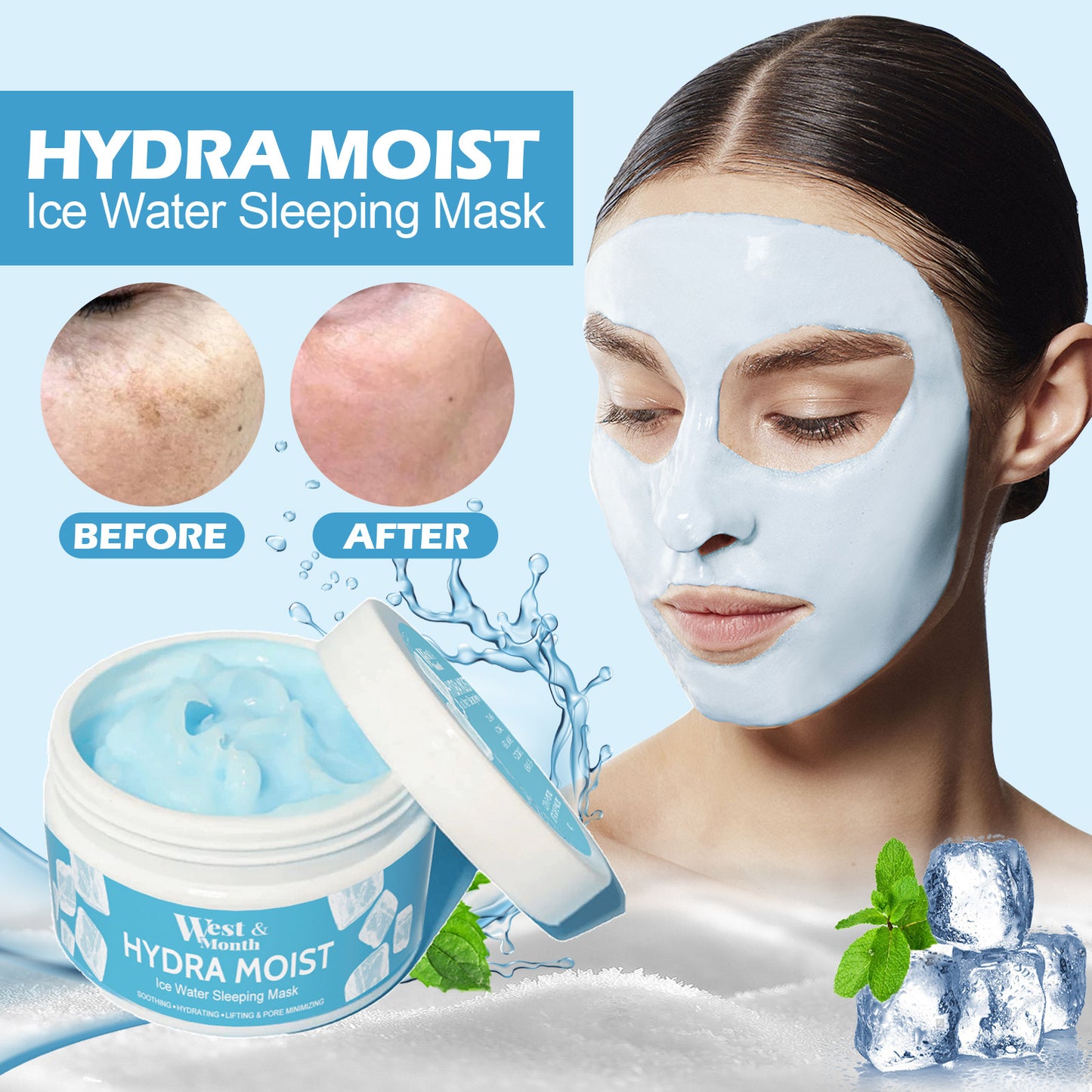 Radiant Ice Water Sleeping Face Mask - Blessed Corner