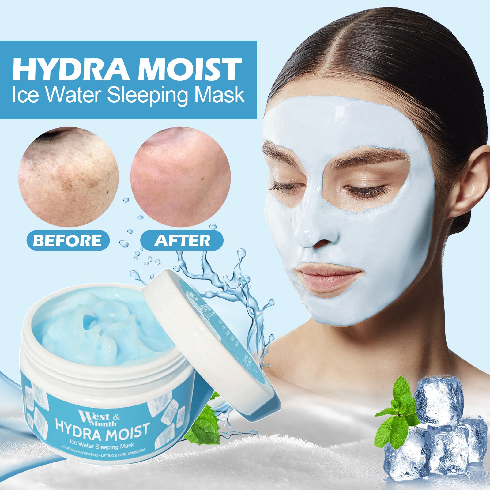 Radiant Ice Water Sleeping Face Mask - Blessed Corner