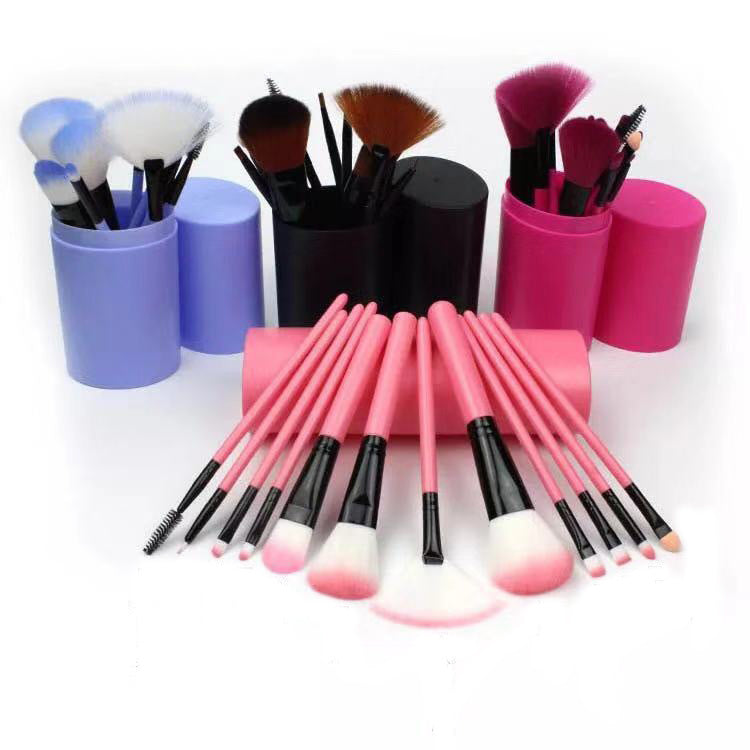 12pcs Makeup Brush Set Blush Eyeshadow Eyelash Highlighter Makeup Brush - Blessed Corner