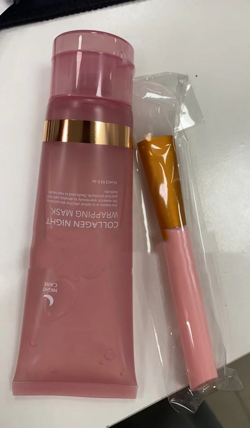 Night Mask Collagen Wrapping, Natural Ingredients Firming Elasticity & Hydration Anti-wrinkle For Skin Care - Blessed Corner