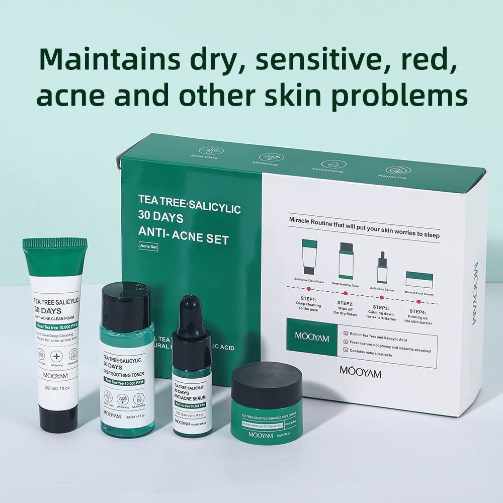 30-Day Tea Tree & Salicylic Anti-Acne Set - Blessed Corner