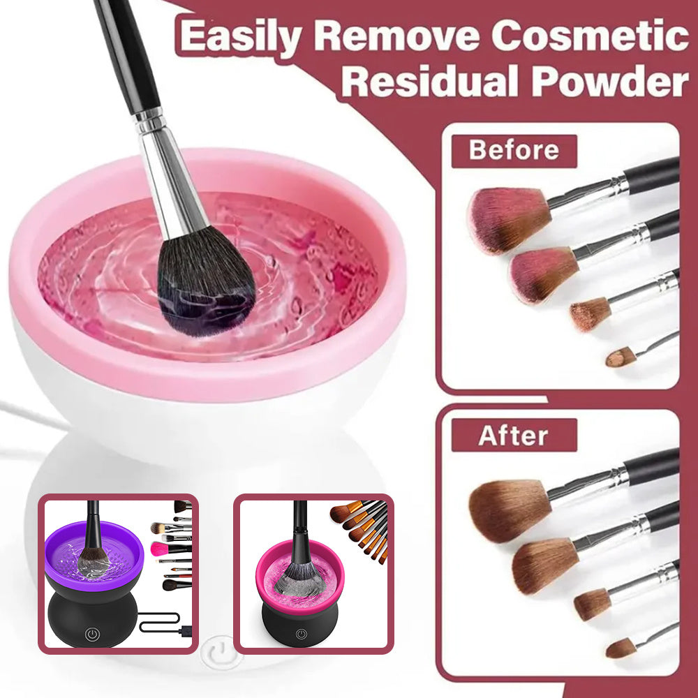 Electric Makeup Brush Cleaner Machine Portable Automatic USB Cosmetic Brush Cleaner Tools For All Size Beauty Makeup Brushes Set - Blessed Corner