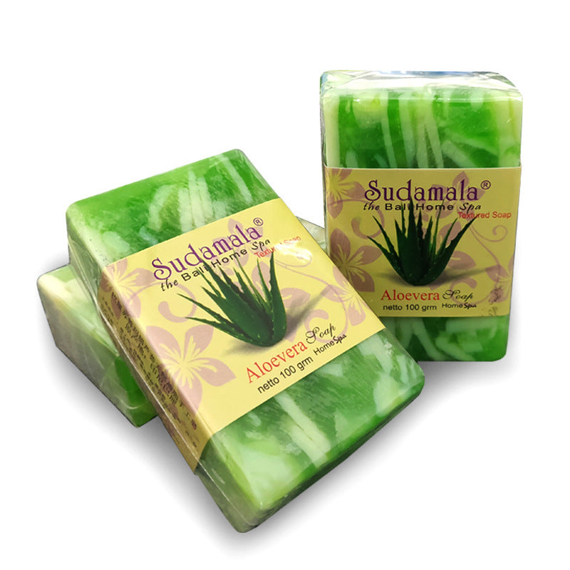 Aloe Vera Natural Oil Handmade Soap contains Coconut oil, palm oil, aloe extract - Blessed Corner