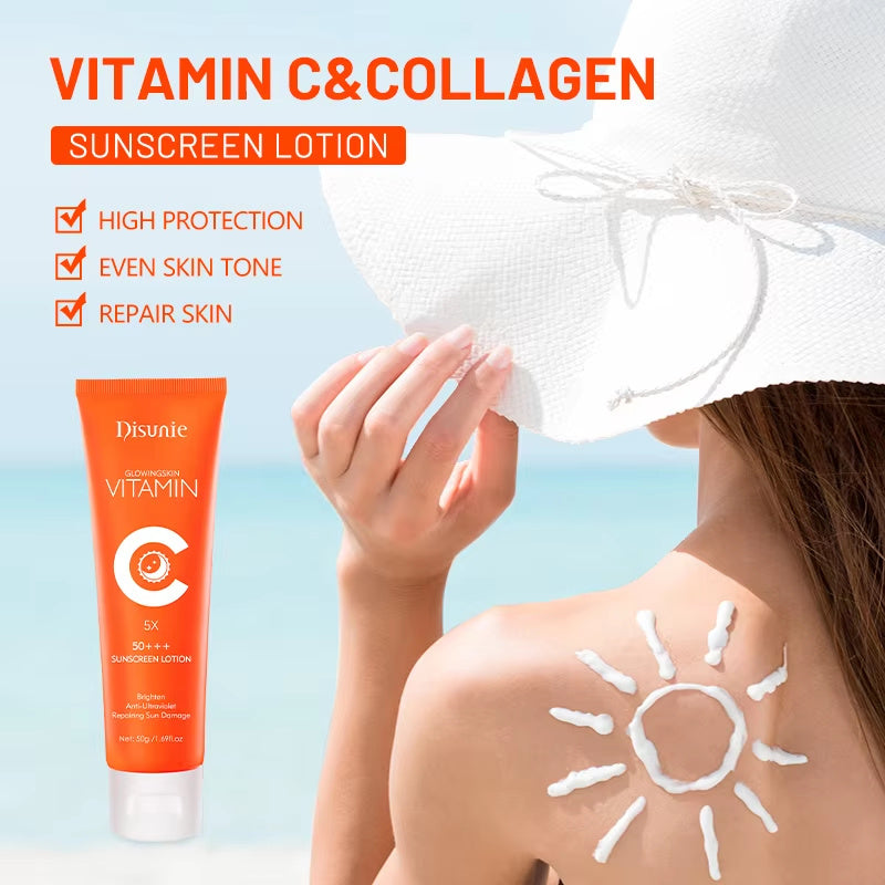 Sunscreen Cream SPF50 Vitamin C Collagen Sun Block - Blessed Corner