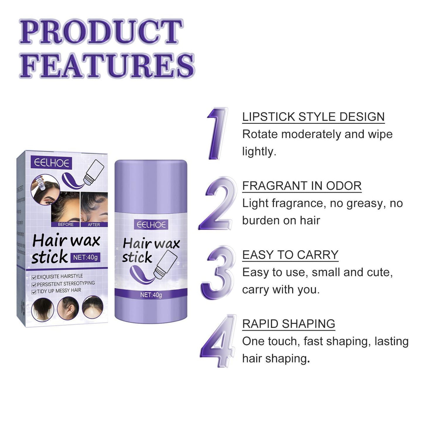 Polishing Hair Wax Stick Styling Gel - Blessed Corner