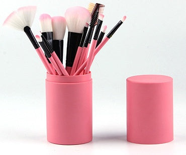 12pcs Makeup Brush Set Blush Eyeshadow Eyelash Highlighter Makeup Brush - Blessed Corner