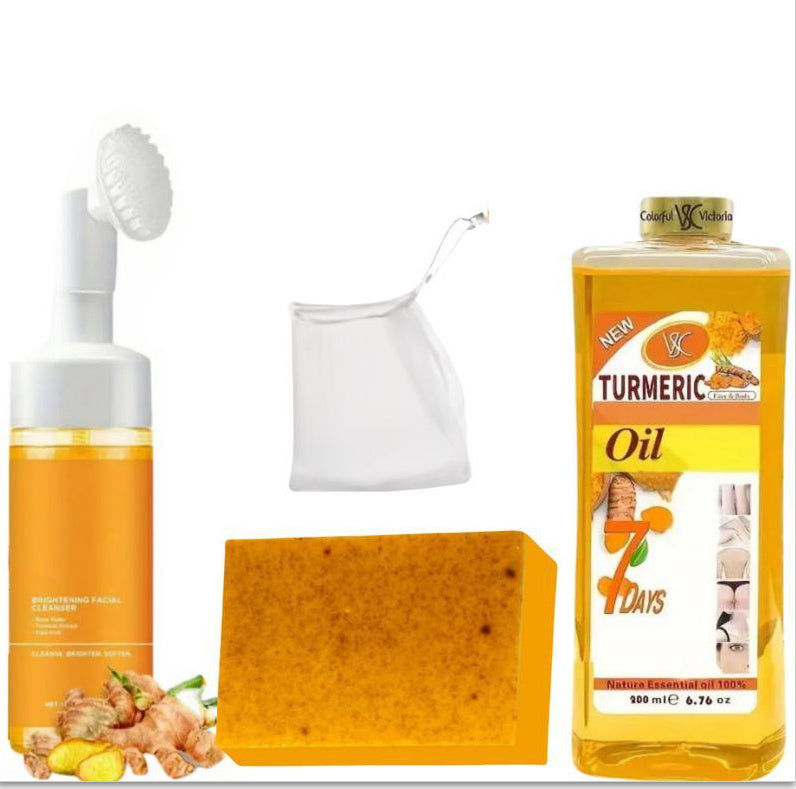 Turmeric Exfoliating Cleansing Pads Compressed Facial Sponges For Face Clogged Pores and Excess Oil Cleansing - Blessed Corner