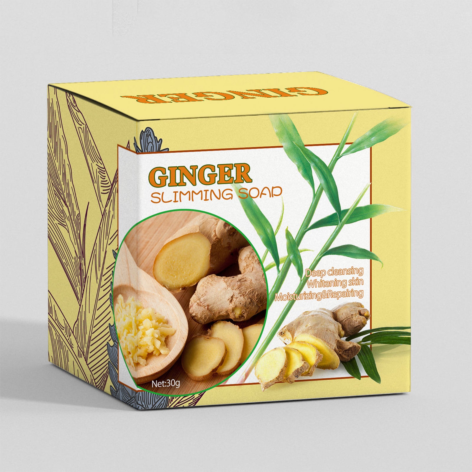 Ginger Pure Handmade Essential Oil Soap For Face Wash And Bath - Blessed Corner