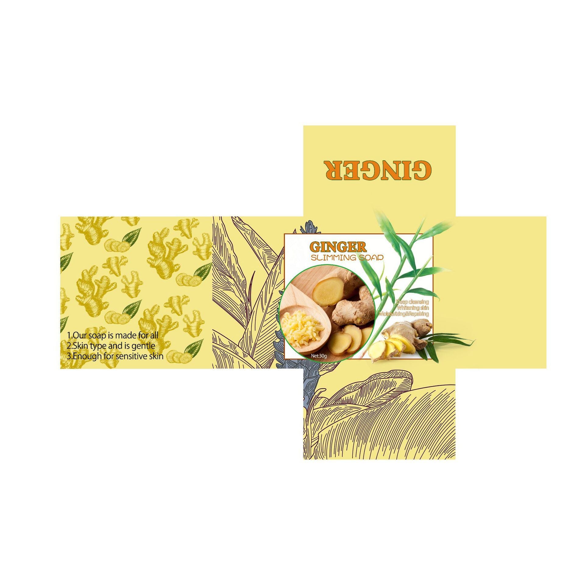 Ginger Pure Handmade Essential Oil Soap For Face Wash And Bath - Blessed Corner