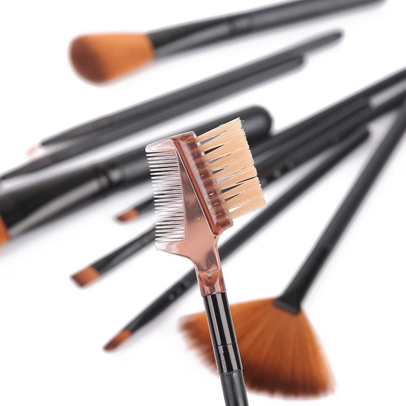 12pcs Makeup Brush Set Blush Eyeshadow Eyelash Highlighter Makeup Brush - Blessed Corner
