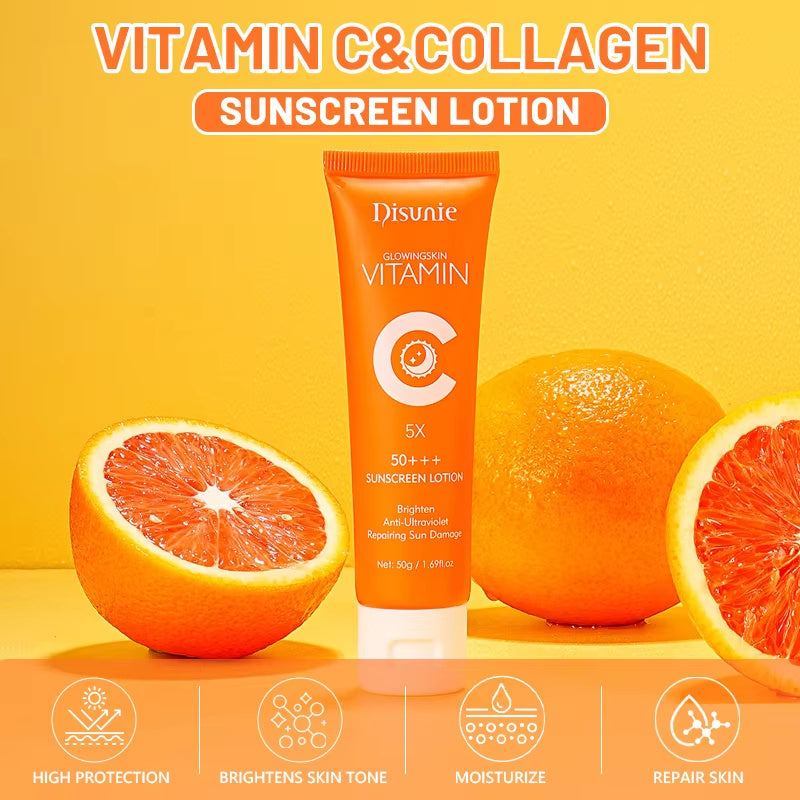 Sunscreen Cream SPF50 Vitamin C Collagen Sun Block - Blessed Corner