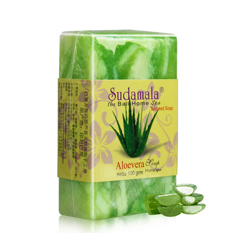 Aloe Vera Natural Oil Handmade Soap contains Coconut oil, palm oil, aloe extract - Blessed Corner