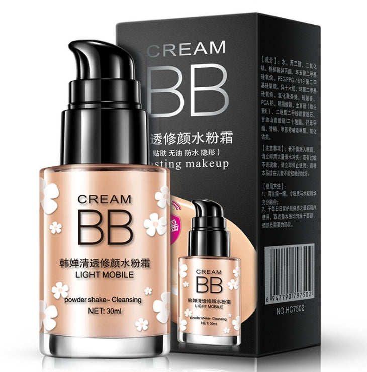 Clear and sleek hydrating cream nude makeup BB cream makeup concealer moisturizing BB cream - Blessed Corner