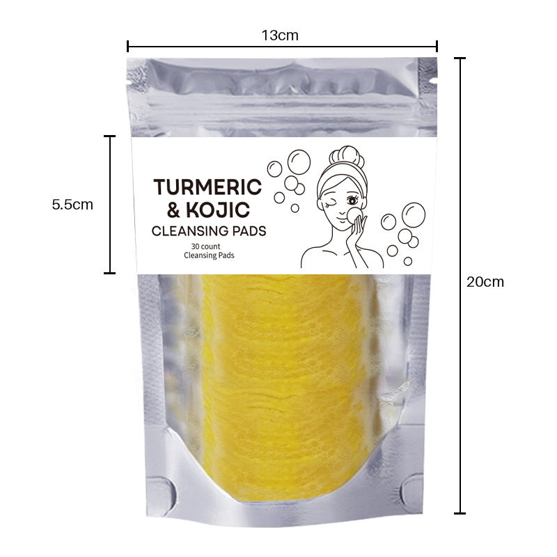 Turmeric Exfoliating Cleansing Pads Compressed Facial Sponges For Face Clogged Pores and Excess Oil Cleansing - Blessed Corner