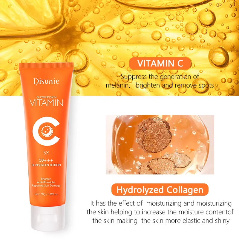 Sunscreen Cream SPF50 Vitamin C Collagen Sun Block - Blessed Corner