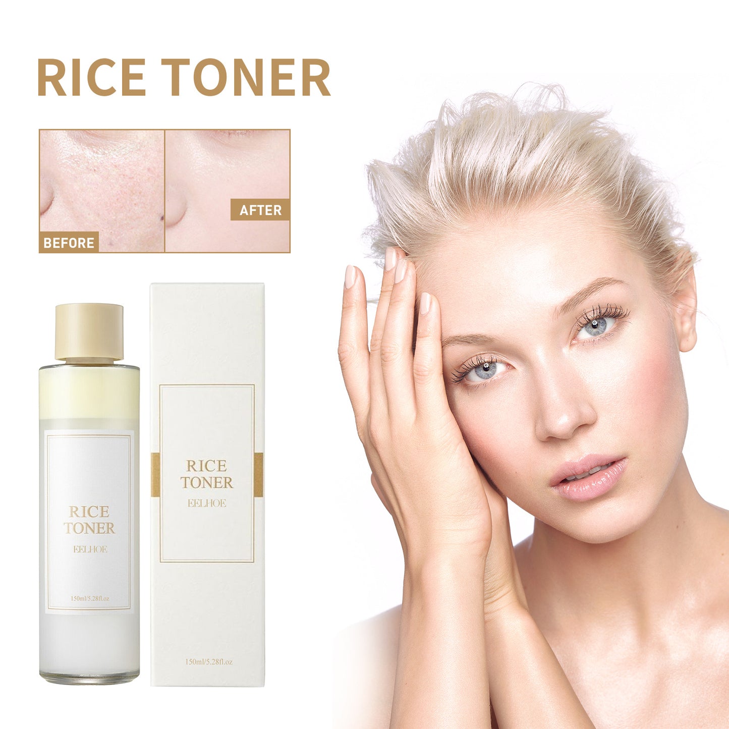Rice Water Toner for Deep Hydration, Repair Skin, Firming & Softening Facial Toner - Blessed Corner