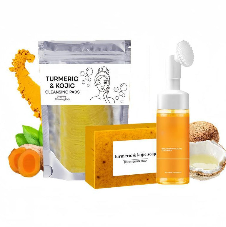 Turmeric Exfoliating Cleansing Pads Compressed Facial Sponges For Face Clogged Pores and Excess Oil Cleansing - Blessed Corner