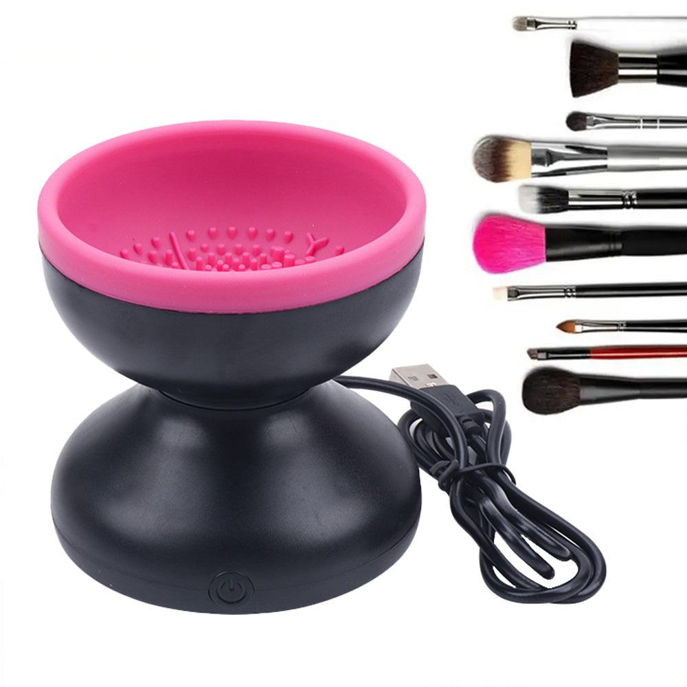 Electric Makeup Brush Cleaner Machine Portable Automatic USB Cosmetic Brush Cleaner Tools For All Size Beauty Makeup Brushes Set - Blessed Corner