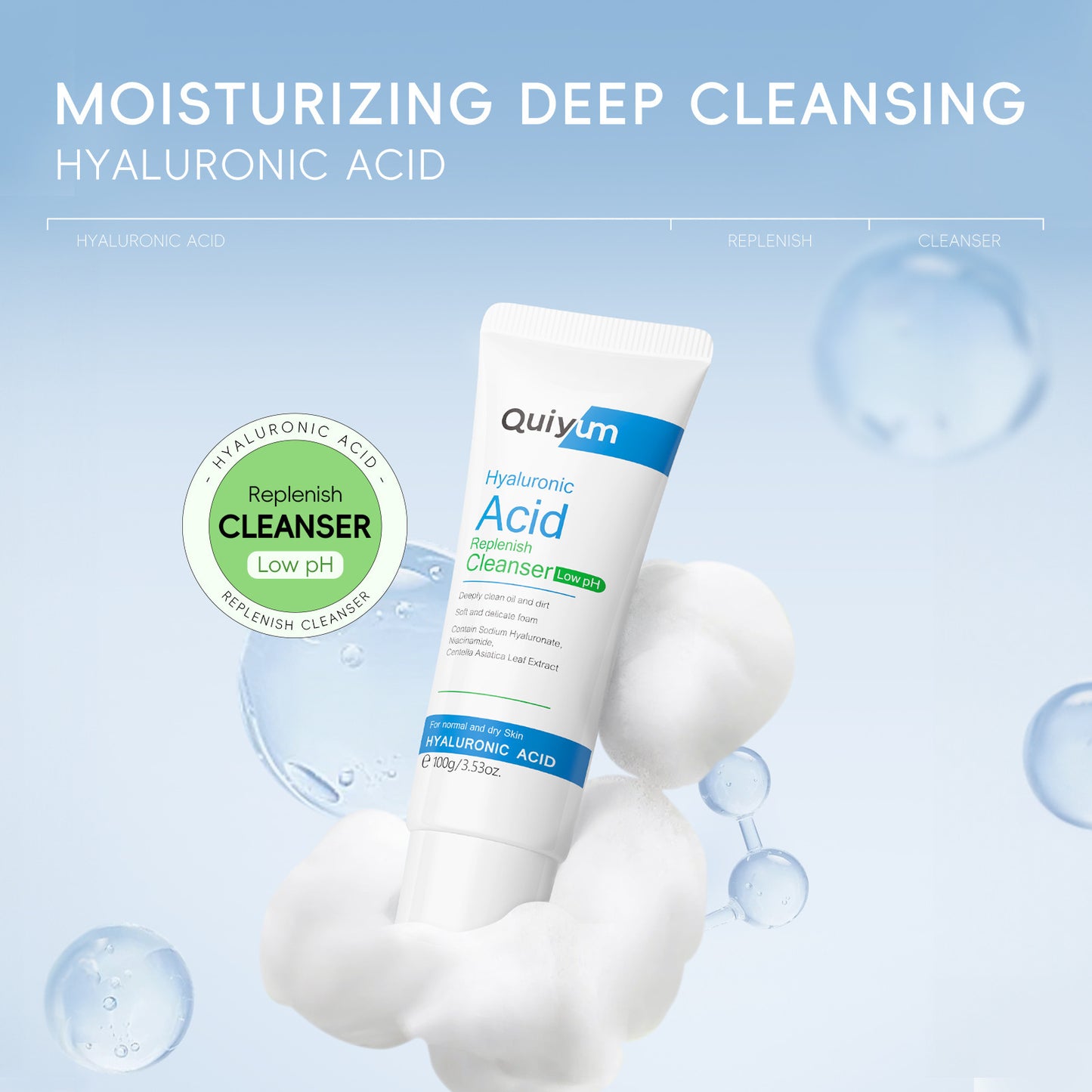 Hyaluronic Acid Facial Cleanser Face Cleaning - Blessed Corner