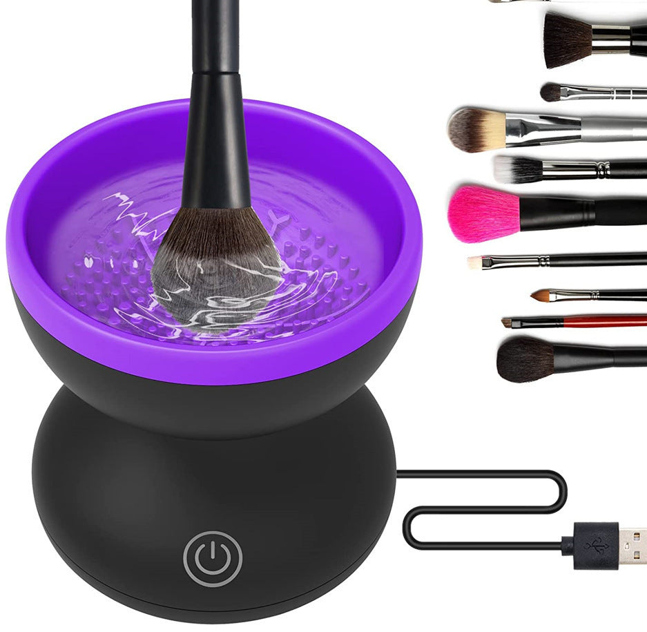 Electric Makeup Brush Cleaner Machine Portable Automatic USB Cosmetic Brush Cleaner Tools For All Size Beauty Makeup Brushes Set - Blessed Corner