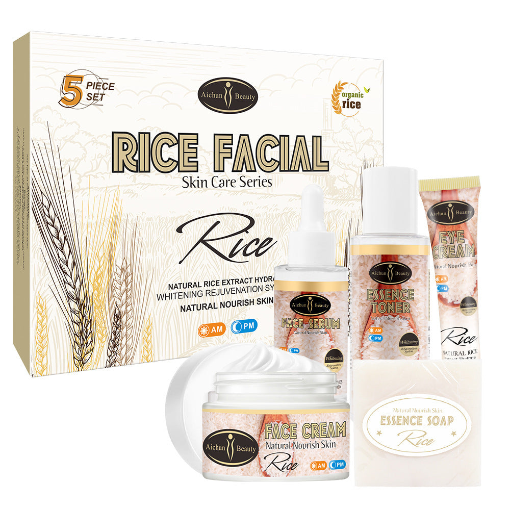 Rice Extract Essence Skincare Set -- Brighten, Hydrate & Nourish - Blessed Corner